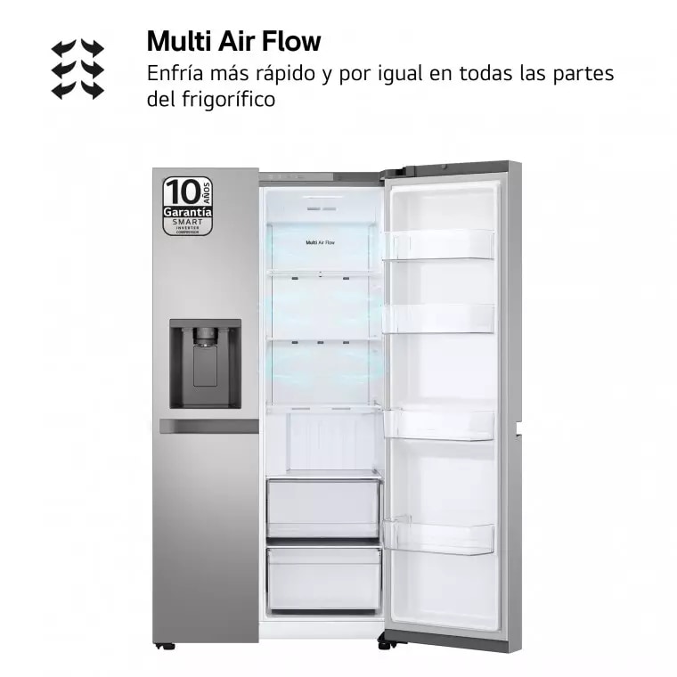 LG Outlet Frigorífico Side By side Serie 400, Inox antihuellas. E, 641 L, GSLC40PYPE.OUTLET